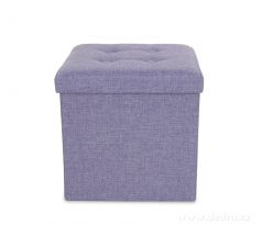 SEDACÍ BOXER | skládací taburet s úložným prostorem | vel. L | lila melange