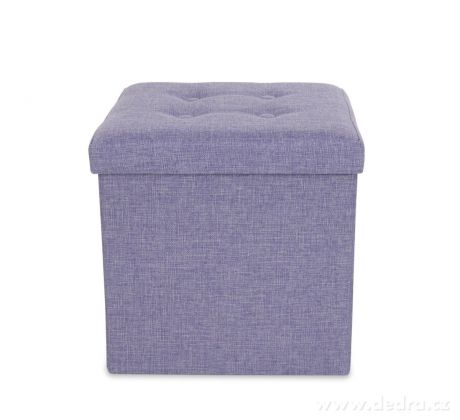 SEDACÍ BOXER | skládací taburet s úložným prostorem | vel. L | lila melange