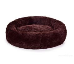 LAGOON VELVET měkký pelíšek pro domácí mazlíčky | Ø 80 cm, mikrovlákno | čokoládový