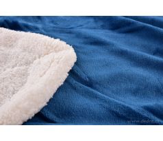 LAGOON DREAM | dvouvrstvá luxusní přikrývka 150 × 200 cm | LAGOON VELVET & hebká imitace beránka | petrolejová