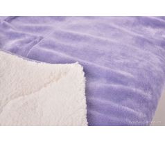 LAGOON DREAM | dvouvrstvá luxusní přikrývka 150 × 200 cm | LAGOON VELVET & hebká imitace beránka | šeříková