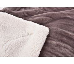 LAGOON DREAM | dvouvrstvá luxusní přikrývka 150 × 200 cm | LAGOON VELVET & hebká imitace beránka | šedá