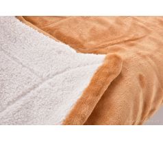 LAGOON DREAM | dvouvrstvá luxusní přikrývka 150 × 200 cm | LAGOON VELVET & hebká imitace beránka | cappuccino