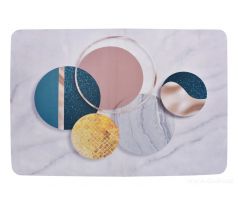 SPA | ULTRASAVÁ křemelinová koupelnová předložka | rychleschnoucí & protiskluzová | 60 × 90 cm | abstrakt