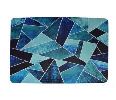 SPA | ULTRASAVÁ křemelinová koupelnová předložka | rychleschnoucí & protiskluzová | 60 × 90 cm | geometrix azur