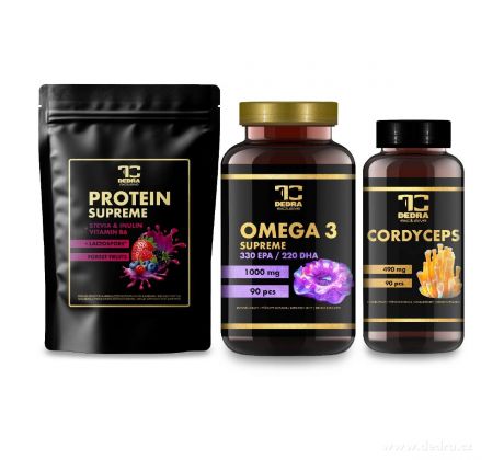 SPORT & REGENERACE | Protein Supreme, Omega 3 & Cordyceps | výkon & síla