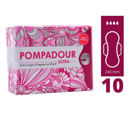 POMPADOUR® ULTRA | Ultra anionové vložky s křidélky | 10 ks + tester zdarma k.c.DA5635