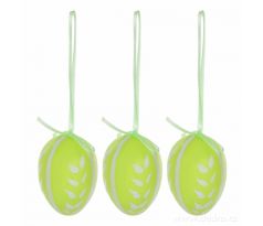 3 ks malovaná velikonoční vajíčka/kraslice, závěsná dekorace