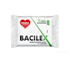 Hygienické vlhčené ubrousky z bambusu s Aloe Vera | BACILEX® | 10 ks