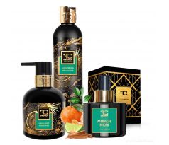 MIRAGE NOIR | valentýnská sada EDP + tekuté mýdlo + sprchový gel | 1+2 ZDARMA