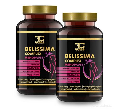 2× BELISSIMA COMPLEX  | menopauza | podpora kostí, srdce a menopauzálního komfortu | 240 kapslí | 204 g