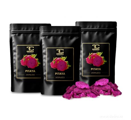 Rodinné balení 3×100 g | EXOTICKÁ PITAYA | lyofilizované plátky, ovoce sušené mrazem