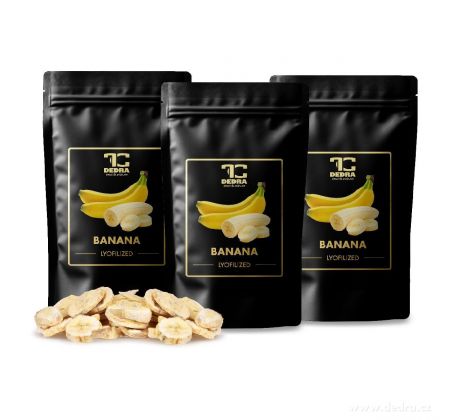 Rodinné balení 3×100 g | KŘUPAVÉ BANÁNY | lyofilizované plátky, ovoce sušené mrazem