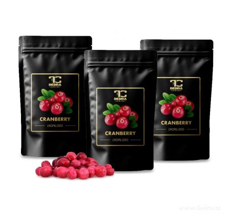 Rodinné balení 3×50 g | SEVERSKÉ BRUSINKY | lyofilizované, celé ovoce sušené mrazem