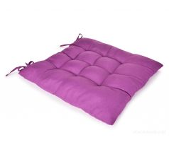 COMFORT | prošívaný sedák na židle & křesla | měkký sedák s vázáním | fialový | 35 × 35 cm