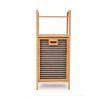 GoEco® | Bambusový regál s výklopným košem na prádlo a poličkou | 95 cm