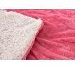 LAGOON DREAM | dvouvrstvá luxusní přikrývka 150 × 200 cm | LAGOON VELVET & hebká imitace beránka | růžová
