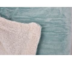 LAGOON DREAM | dvouvrstvá luxusní přikrývka 150 × 200 cm | LAGOON VELVET & hebká imitace beránka | tyrkysová