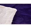 LAGOON DREAM | dvouvrstvá luxusní přikrývka 150 × 200 cm | LAGOON VELVET & hebká imitace beránka | fialová