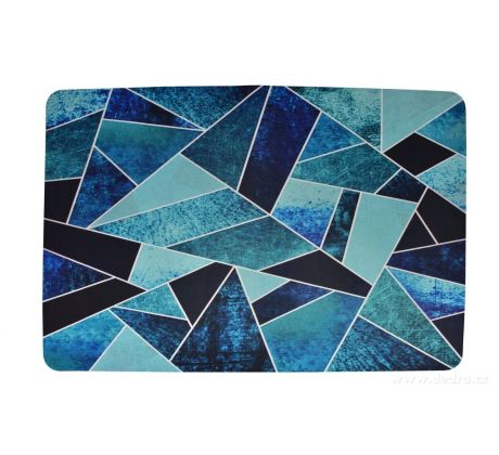 SPA | ULTRASAVÁ křemelinová koupelnová předložka | rychleschnoucí & protiskluzová | 60 × 90 cm | geometrix azur