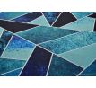 SPA | ULTRASAVÁ křemelinová koupelnová předložka | rychleschnoucí & protiskluzová | 60 × 90 cm | geometrix azur