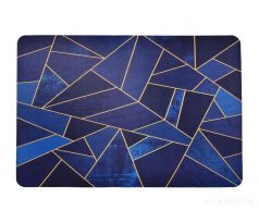 SPA | ULTRASAVÁ křemelinová koupelnová předložka | rychleschnoucí & protiskluzová | 60 × 90 cm | geometrix blue