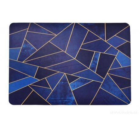 SPA | ULTRASAVÁ křemelinová koupelnová předložka | rychleschnoucí & protiskluzová | 60 × 90 cm | geometrix blue