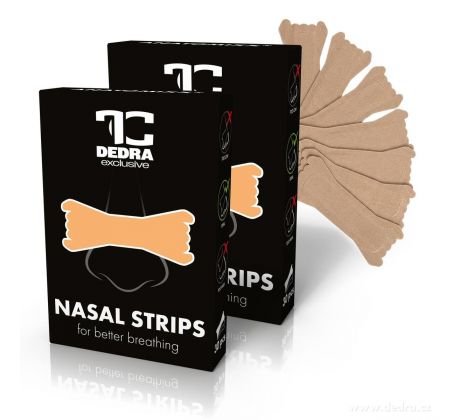 1+1 NASAL STRIPS | nosní pásky pro lepší dýchání | 2 × 30 ks | béžové