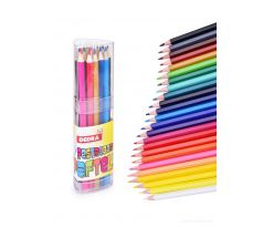 ART | 24 ks pastelky v pevném plastovém pouzdře | šestihranné & syté barvy