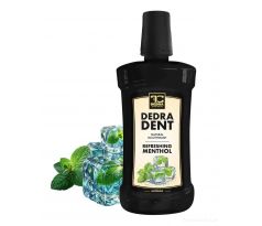DEDRA DENT | přírodní bylinná ústní voda REFRESHING MENTHOL s kyselinou hyaluronovou & stévií | hydratace & svěží dech | 500 ml