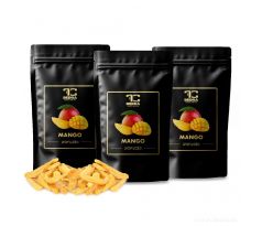 Rodinné balení 3×100 g | ZLATÉ MANGO | lyofilizované plátky, ovoce sušené mrazem