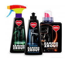 SADA 2+1 KAMENOŽROUT | Specialisté na vodní kámen, rez a čisté spotřebiče | koupelnová pěna & ultragel & odvápňovač | 500 ml ×3