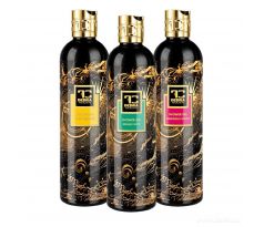 VOŇAVÁ KOUPEL | exkluzivní sprchové gely pro smyslový rituál | SAMETOVÁ HRUŠKA, MIRAGE NOIR & MAGNOILA WOOD | 2+1