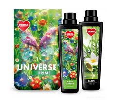 Sada KOMPLEXNÍ PRANÍ | Prací prášek na bílé & barevné prádlo UNIVERSE PRIME + L'AVIVAGE avivážní kondicionér MAGIC GARDEN & ZAZEN  | 50 praní