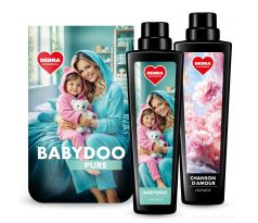 Sada KOMPLEXNÍ PRANÍ | Prací prášek na dětské prádlo & citlivou pokožku BABYDOO PURE + L'AVIVAGE avivážní kondicionér BABYDOO & CHANSON D´AMOUR | 50 praní