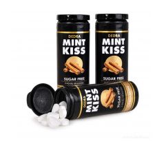 Sada 2+1 | MINT KISS | skořicovo-mátové osvěžující pastilky bez cukru | cinnamon  | 28 g × 3