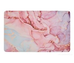 SPA | ULTRASAVÁ křemelinová koupelnová předložka | rychleschnoucí & protiskluzová | 60 × 90 cm | růžovo-modrý mramor