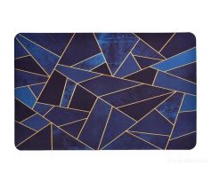 SPA | ULTRASAVÁ křemelinová koupelnová předložka | rychleschnoucí & protiskluzová | 50 × 80 cm | geometrix blue